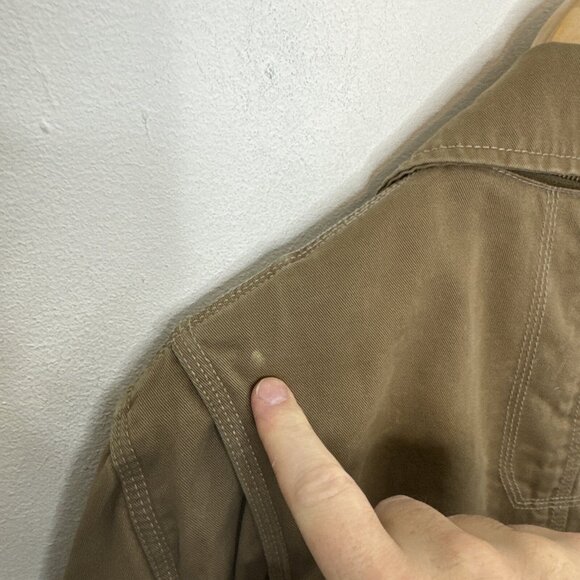 FCUK Men M Cargo Tac Jacket Coat Army Green Canvas Utility - Picture 6 of 11